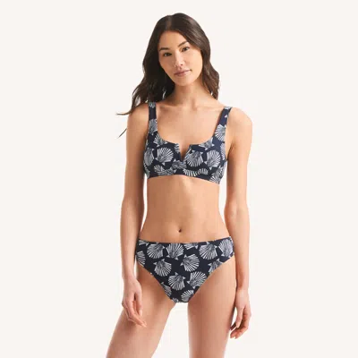 Nautica Womens Printed Swim Top In Black