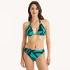 Nautica Womens Printed Triangle Swim Top In Multi