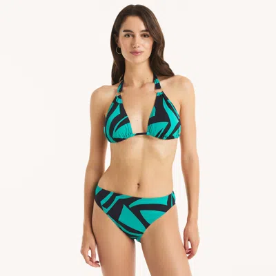 Nautica Womens Printed Triangle Swim Top In Multi