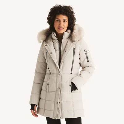 Nautica Womens Puffer Jacket In Multi