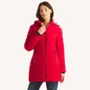 Nautica Womens Puffer Jacket In Red