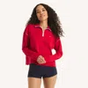 Nautica Womens Quarter-zip Pullover In Red