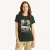 Nautica Womens Resort Time Foil Graphic T-shirt In Green