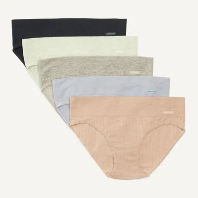 Nautica Womens Ribbed Seamless Hipster Brief, 5-pack