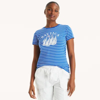 Nautica Womens Sailing Club Graphic T-shirt In Multi