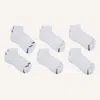 Nautica Womens Scallop-trim Quarter Socks, 6-pack In White