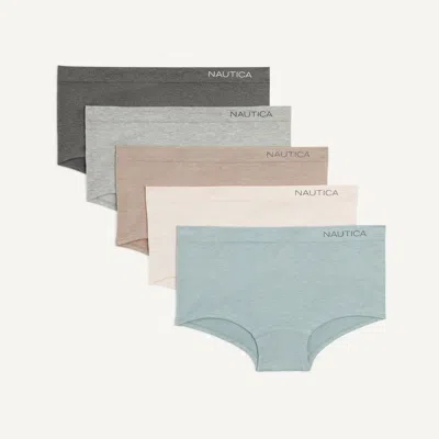 Nautica Womens Seamless Girlshort, 5-pack In Multi