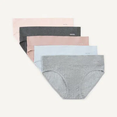 Nautica Womens Seamless Hipster Brief, 5-pack In Multi