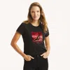 Nautica Womens Sequin 1983 Graphic T-shirt In Black