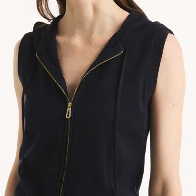 Nautica Womens Sleeveless Hoodie Sweater Vest