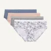Nautica Womens Stretch-cotton Hipster Brief, 4-pack In Multi