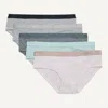 Nautica Womens Stretch-cotton Hipster Brief, 5-pack In Multi