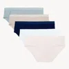 NAUTICA WOMENS STRETCH-COTTON HIPSTER BRIEF, 5-PACK