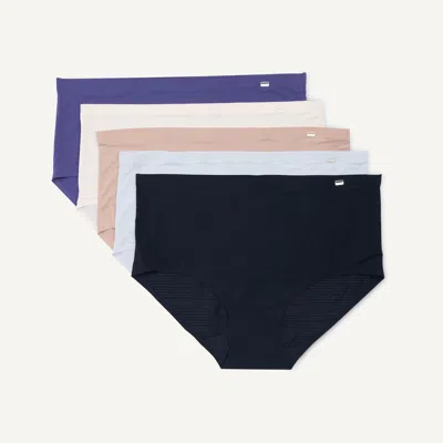 Nautica Womens Striped Brief, 5-pack In Multi