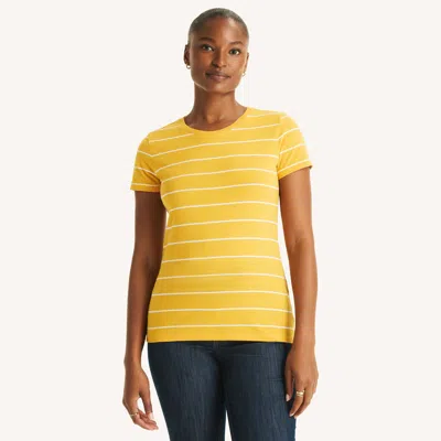 Nautica Womens Striped Crewneck T-shirt In Multi