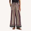 Nautica Womens Striped Pull-on Pant In Multi