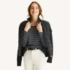Nautica Womens Striped Scoop-neck Long-sleeve T-shirt In Multi
