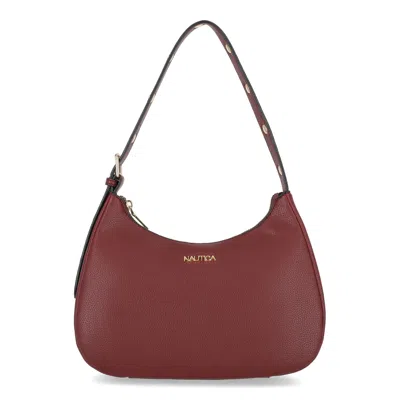 Nautica Womens Studded Shoulder Bag In Burgundy