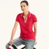Nautica Womens Sustainably Crafted Deck Polo In Red