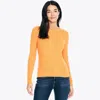 Nautica Womens Sustainably Crafted Rib-knit Crewneck Sweater In Orange
