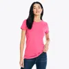 Nautica Womens Sustainably Crafted Solid Crewneck T-shirt In Pink