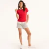 Nautica Womens Sustainably Crafted Solid Crewneck T-shirt In White