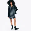 Nautica Womens Sustainably Crafted Striped Sweater Dress In Black