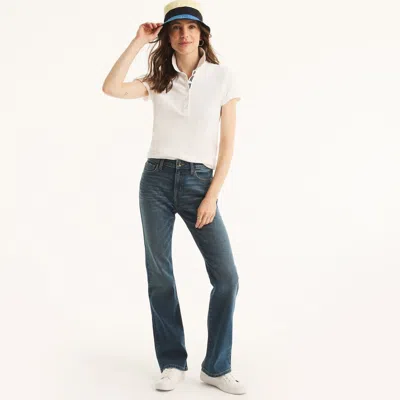 Nautica Womens Sustainably Crafted True Flex Mid-rise Bootcut Denim In Blue