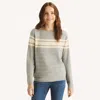 Nautica Womens Textured Striped Boat-neck Sweater In Multi
