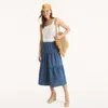 Nautica Womens Tiered Chambray Skirt