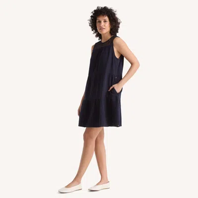 Nautica Womens Tiered Mini Dress In Multi