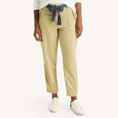 Nautica Womens Utility Cargo Pant In Brown