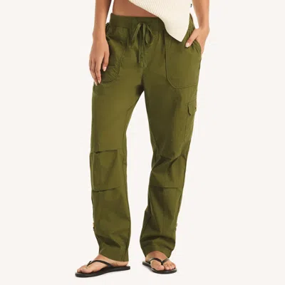 Nautica Womens Utility Pant In Green
