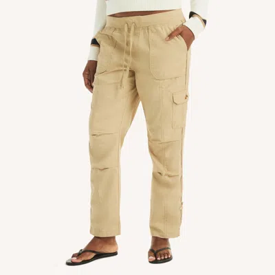 Nautica Womens Utility Pant In Yellow