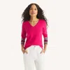 Nautica Womens V-neck Sweater In Pink