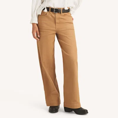 Nautica Womens Wide Leg Pant In Brown