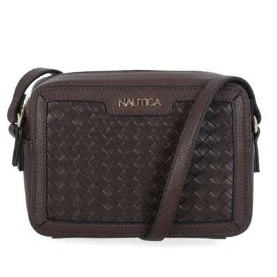 Nautica Womens Woven Camera Crossbody Bag In Multi