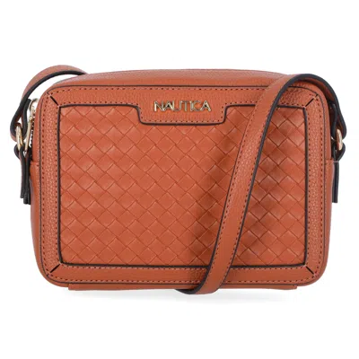 Nautica Womens Woven Camera Crossbody Bag In Multi