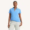 Nautica Womens Zip-up Polo In Blue