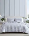 Nautica Brenton Stripe Percale Duvet Cover Set In Blue