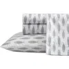 Nautica Woodblock Fish Twin Sheet Set In Grey
