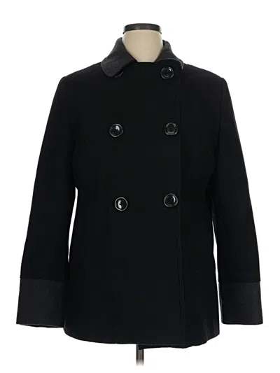 Pre-owned Nautica Wool Coat In Black