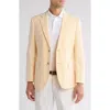 Nautica Yellow Stripe Stretch Cotton Seersucker Sport Coat In Yellow