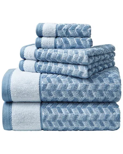 NAUTICA NAUTICA ZANE CHEVRON COTTON 6-PIECE TOWEL SET