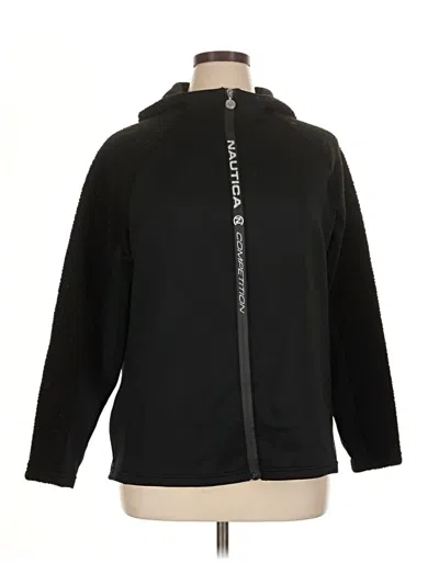 Pre-owned Nautica Zip Up Hoodie In Black
