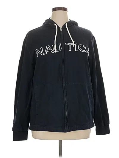 Pre-owned Nautica Zip Up Hoodie In Black