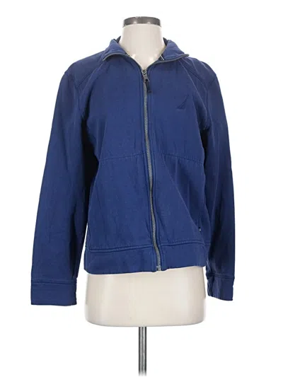 Pre-owned Nautica Zip Up Hoodie In Blue