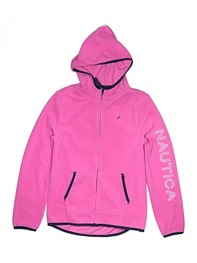 Pre-owned Nautica Kids' Zip Up Hoodie In Pink