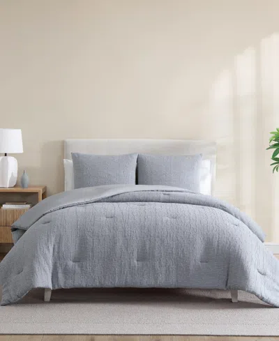 Nautica L Stitch Chambray 3-pc. Comforter Set, Full/queen In Gray