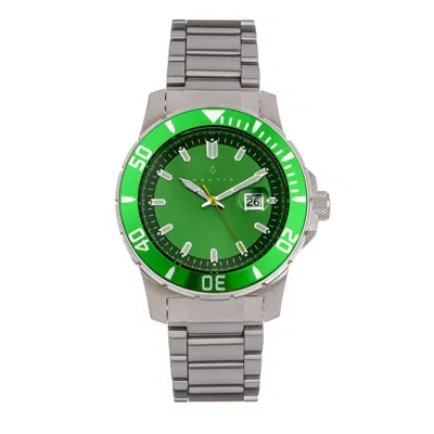 Nautis Admiralty Pro 200 Quartz Green Dial Men's Watch Gl2008-f In Green/silver Tone